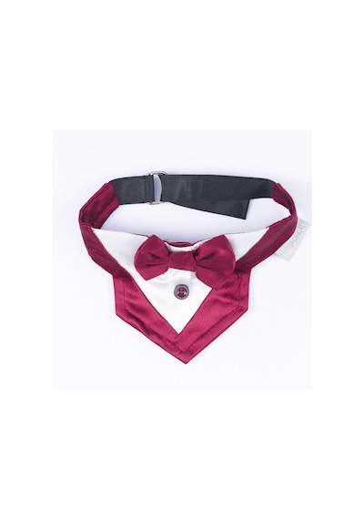 Bordo Smokin Kedi Köpek Fuları Pet Bandanası
