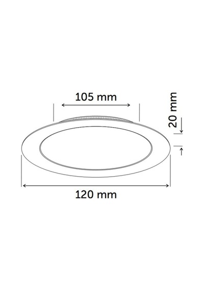 İnoled 6w Yuvarlak Sıva Altı Led Panel 4000k Ilık Beyaz In-tls-2706-03 Günışığı