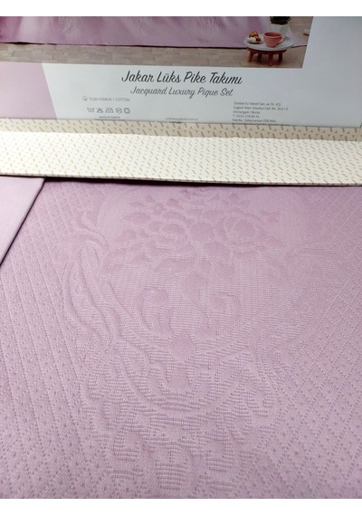 Özdilek Rf -pembe- Jakar Lux Kp Z Çift Kişilik Pike Takımı