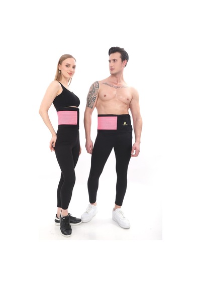 Sh Mağazacılık Unisex Termal Terleten  Pembe  Bel Korse Kemer Pembe