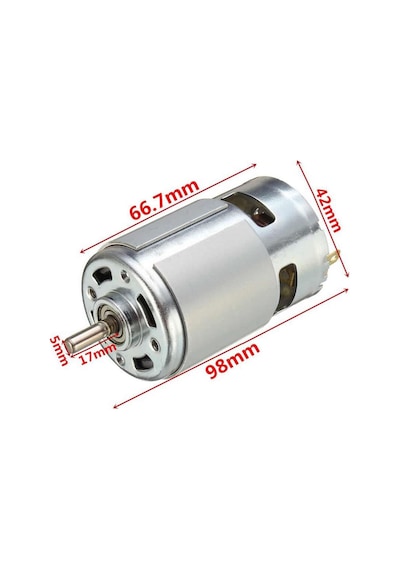 Rs775 Dc Motor 12v 15000rpm Yüksek Hız Tork Çift Bilyalı Rulman Matkap Torna Cnc Router