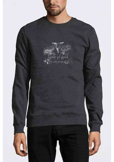 Lamb Of God This Is The Baskılı Füme Antrasit Erkek Örme Sweat