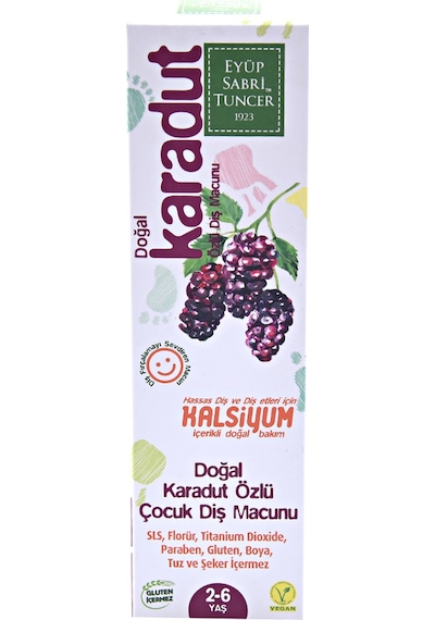 Eyüp Sabri Tuncer Doğal Karadut Özlü 2 - 6 Yaş Çocuk Diş Macunu 60 ML