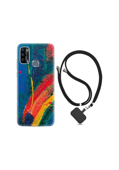 Infinix Hot 9 Play Kılıf Boyun Askılı Ressam Sulu Boya 1600