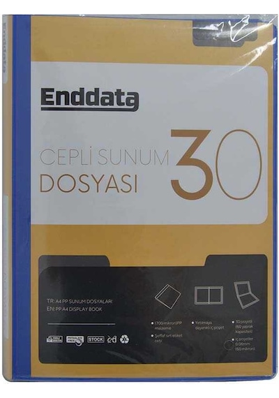 Enddata Ön Cepli Sunum Dosyası 30'lu Mavi 1230-1