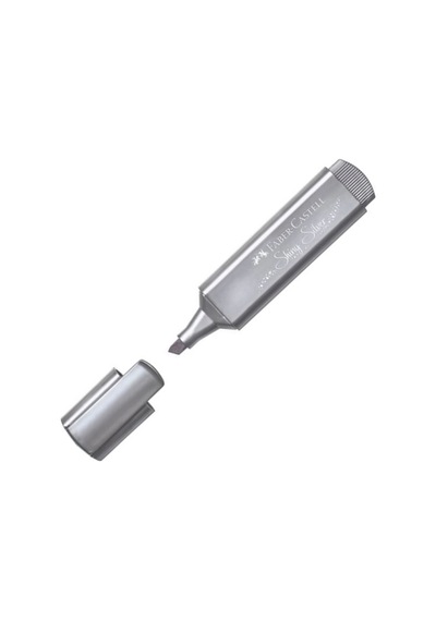 Fosforlu Kalem Metalik Silver 1546 Beyaz