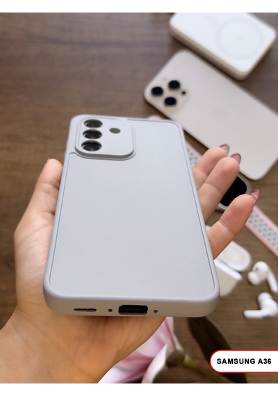 Samsung Galaxy A36 Uyumlu Kamera Korumalı Darbeye Dayanıklı Renk Atmayan Keep Silikon Kılıf Gri