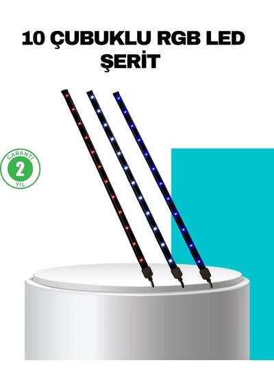 Led Meteor Yağmur Işığı 10 Adet Çubuk Kayan Yıldız Efektli Diğer