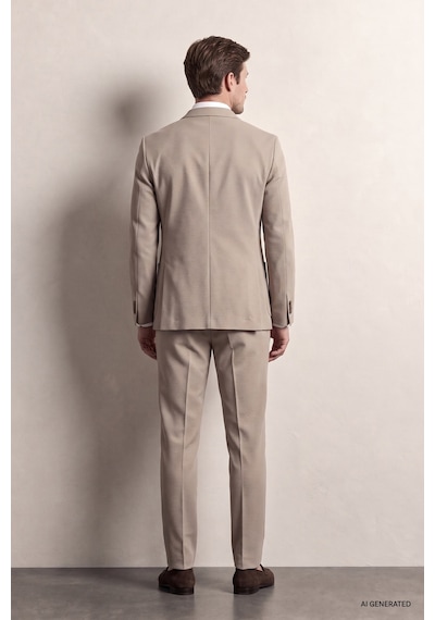 D'S Damat Ds Damat Comfort Bej Gofre Desenli Takim Elbise 6hc05ort00601