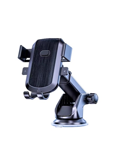 Araç İçi Otomatik Telefon Tutucu 360 Döner Güçlü Vakumlu Stand Siyah