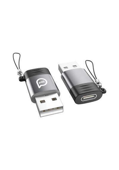 Piili Usb M - Type-c Jt206 Dönüştürücü Gri