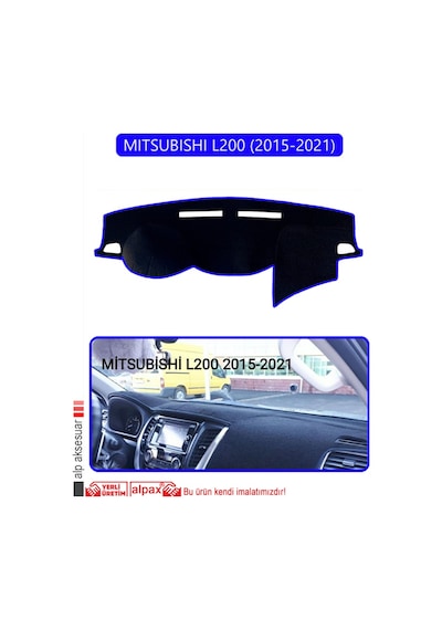 Mıtsubıshı L200 2015-2021torpido Koruma Halısı Mavi Kenar