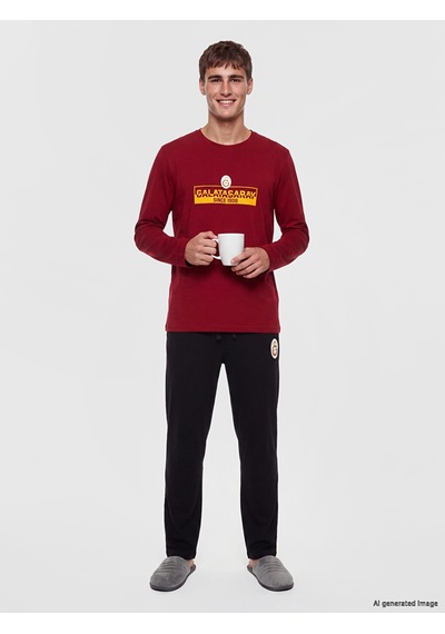 Lc Waikiki Lc Waıkıkı Kırmızı Galatasaray Baskılı Erkek Pijama Takımı