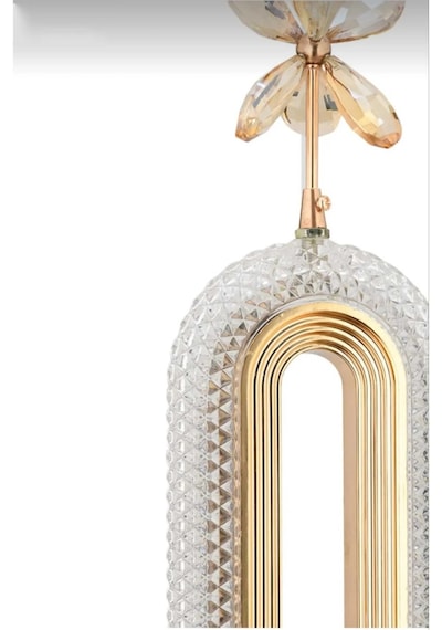 Bohem Aydınlatma Elips Tekli Sarkıt Gold 3 Renk Led Modern Avize Gold