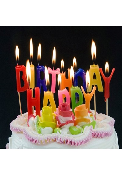 RENKLİ YAZILI HAPPY BIRTHDAY DOĞUM GÜNÜ MUMU RENKLİ HAPPY BIRTHDAY PASTA MUMU HAPPY BIRTHDAY CANDLE