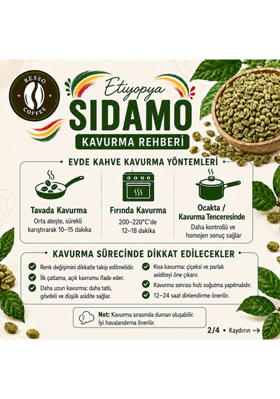 Avantaj Etiyopya %100 Arabica Yeşil & Çiğ Kahve Çekirdeği 1 Kilo Çekirdek Kahve