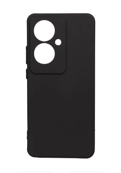 Oppo Reno 11f Uyumlu Yumuşak Mat Dokulu Silikon Kılıf Siyah