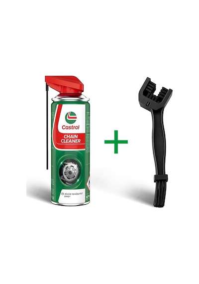 Castrol Chain Cleaner Zincir Temizleyici + Zincir Temizleme Fırçası