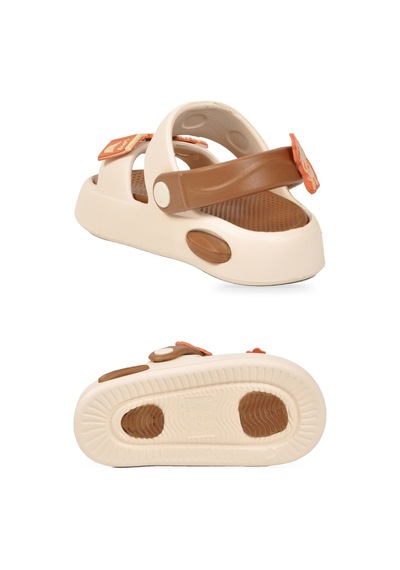 Twingo Ekru-taba Hafif Esnek Eva Taban Unisex Çocuk Terlik 4505 F-p
