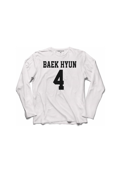 Exo Baekhyun 4 Baek Hyun Logo Uzun Kollu Tişört (518428422)