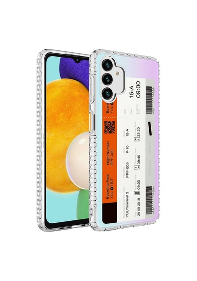 Samsung Uyumlu Galaxy A04s Kılıf Airbag Kenarlı Renkli Desenli Silikon Kapak