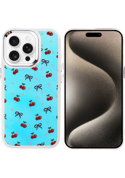 Apple Uyumlu iPhone 15 Pro Kılıf Airbag Tasarımlı Zore Hadra Kapak Kiraz
