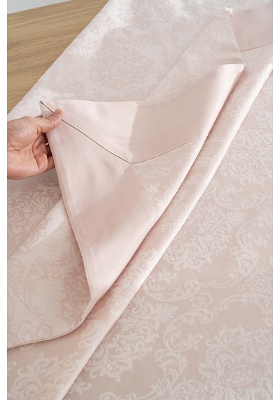 Rivaistanbul Damascus Pudra Pembe Masa Örtüsü 160x220 Cm Pembe