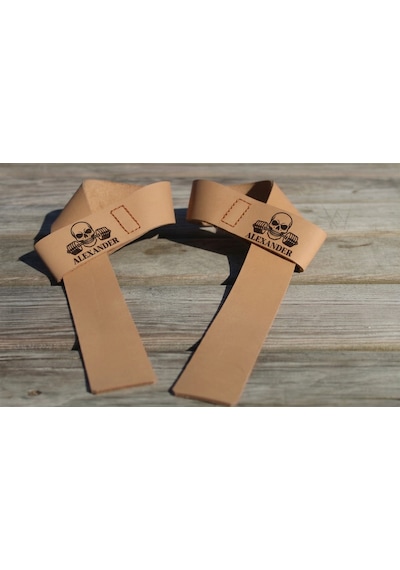 Kişileştirilebilir Hakiki Deri Liftingstrap Fitness Ağırlık Kayışı