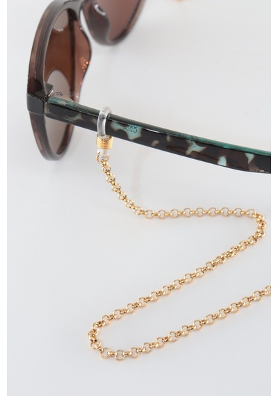Ruhunun İfadesi Çelik Gold Renk Unisex Gözlük Zinciri Modern Şık Tasarım Gözlük İpi Askısı Aksesuar