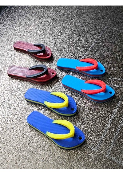 Yazlık Parmak Arası Terlik Flip Flop Küpe Çifti - Mavi Ve Beyaz Renkli Eğlenceli Tasarım Aksesuar Mavi