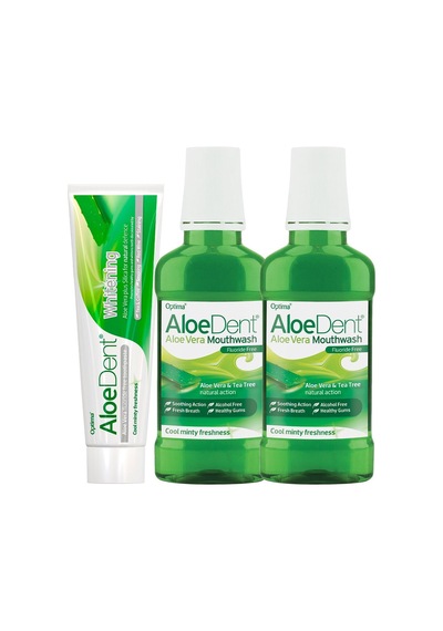 Aloe Dent Whitening Diş Macunu 100 ML + Ağız Bakım Suyu 2 x 250 ML