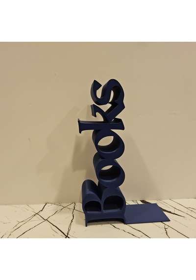 Kitap Tutucu Books Yazılı 3d -lacivert-