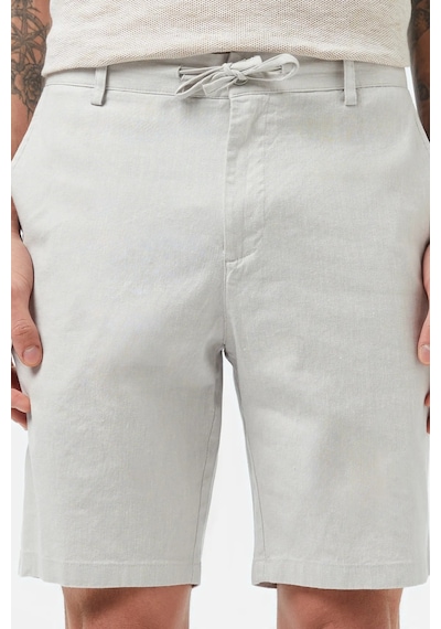 Lacoste Men's Regular Fit Gray Bermuda Shorts Erkek Keten Pamuk Bermuda Şort Gri