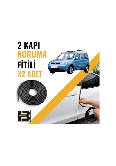 Citroen Berlingo 1996-2007 Kapı Koruma Fitili-iki Kapı-siyah-bm1155