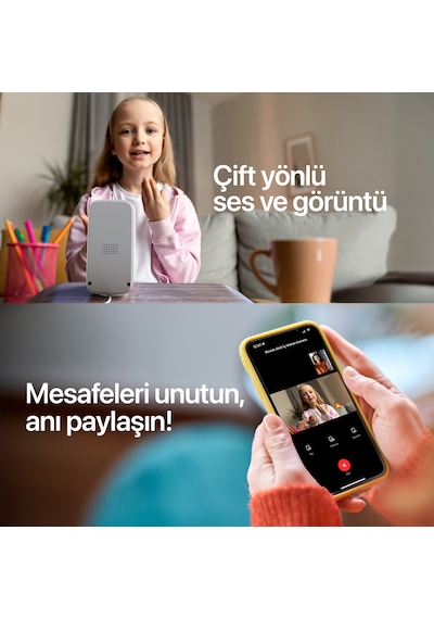 Ekranlı Akıllı İkili İç Mekan Güvenlik Kamera Seti Yaşlı Ve Çocuk Takibi İçin Kameradan Kameraya Konuşmalı, 2k Qhd 4mp, Gece Görüşlü, Sesli Görüntül