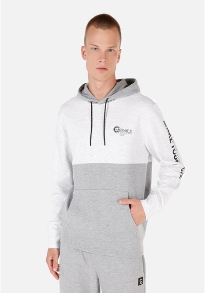 Colin's Colins Normal Kesim Kapüşonlu Baskılı Gri Erkek Sweatshirt Cl1070125 Gri Melanj