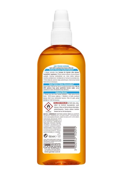 Garnier Ambre Solaire Sensitive Advanced SPF 50+ Besleyici Koruyucu Yağ 150 ML