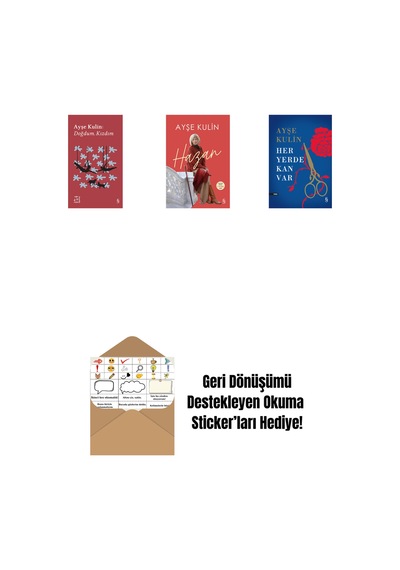 Everest Açıkhava 19 - Doğdum. Kızdım + Hazan + Her Yerde Kan Var Ciltli + Okuma Sticker'ları
