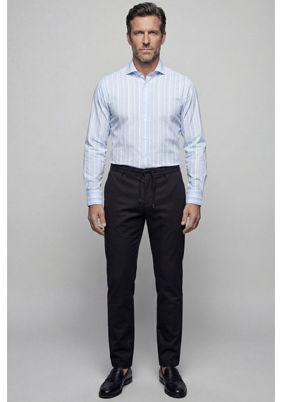 Bisse Regular Fit Alttan Britli Yaka Yazlık Çizgili Pamuk Mavi Erkek Gömlek Gm23k232075 D35 Bisse Regular Fit Alttan Britli Yaka Yazlık Çizgili Pamuk Mavi Erkek Gömlek Gm23k232075 D35