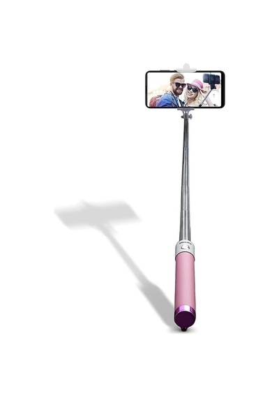 Philips Uyumlu 3.5 MM Kablolu 270 Derece Dönebilen Premium Selfie Çubuğu 3611 Lila