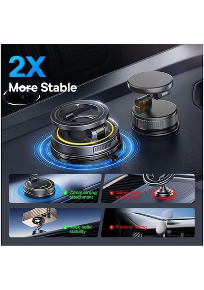 Baseus Vc2 Flex Magsafe Vakumlu Araç Telefon Tutucu
