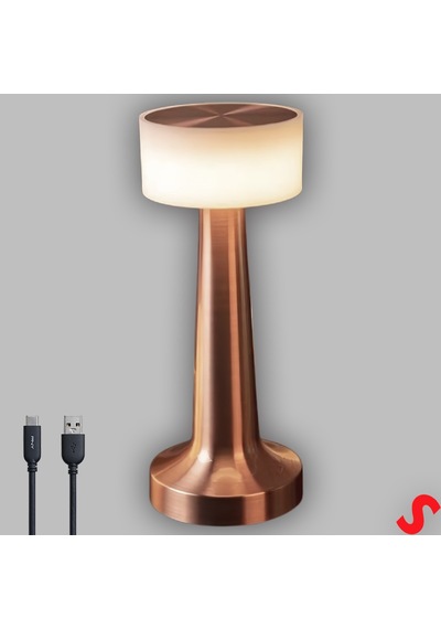 Şarjlı Dokunmatik Ayarlanabilir Renk Tonlu Led Masa Lambası - 21cm Renkli