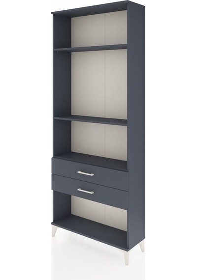 Arges Dolap 3 Raflı 2 Çekmeceli 88x30x221 Antrasit-antrasit Antrasit