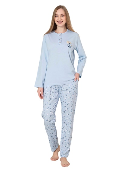 Abbas Erdem Erdem Pijama Takımı Dfn002 Mavi