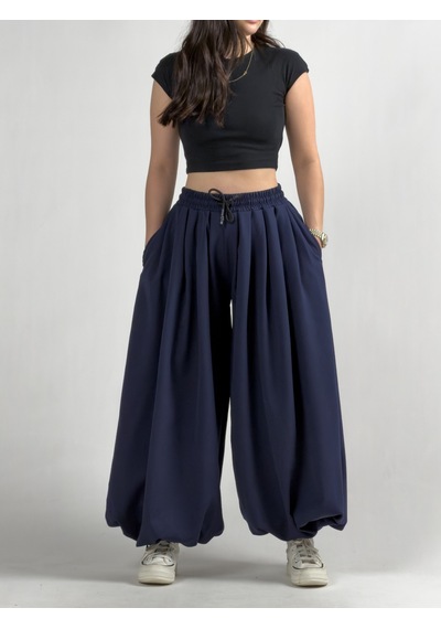 Cocopelli Süper Oversize Lacivert Kadın Jogger Pantolon Coc3227