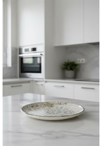 6'lı Valencia Servis Tabak 27cm Dijital Fade Rinart Krem