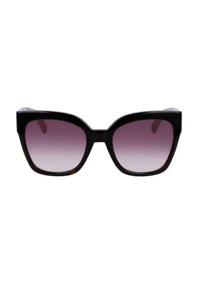 Longchamp Lo717s 242 55 Kadın Cat Eye Siyah Kemik Güneş Gözlüğü Siyah