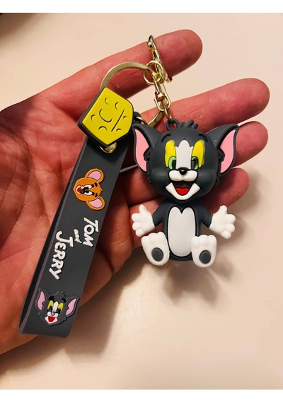 Tom Ve Jerry Sevimli Kedi Tom Silikon Anahtarlık Çanta & Araba Süsü