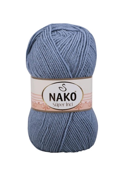 Nako Süper İnci El Örgü İpi 100 gr | Kot Mavi 1986