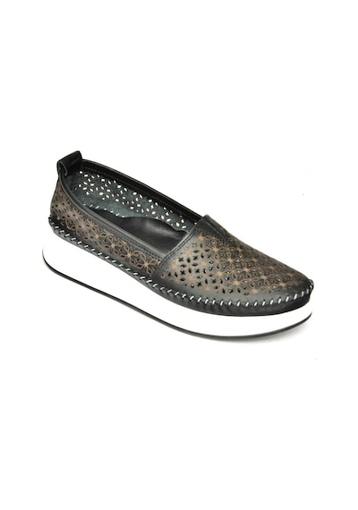 Fox Shoes S540011503 Siyah Hakiki Deri Kadın Ayakkabı Siyah